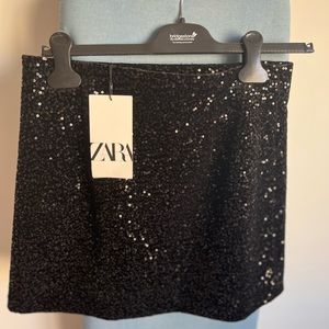 Zara Sequin Mini Skirt - NWT- Size Small